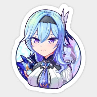 Anime fanart Genshin Impact Eula portrait Sticker